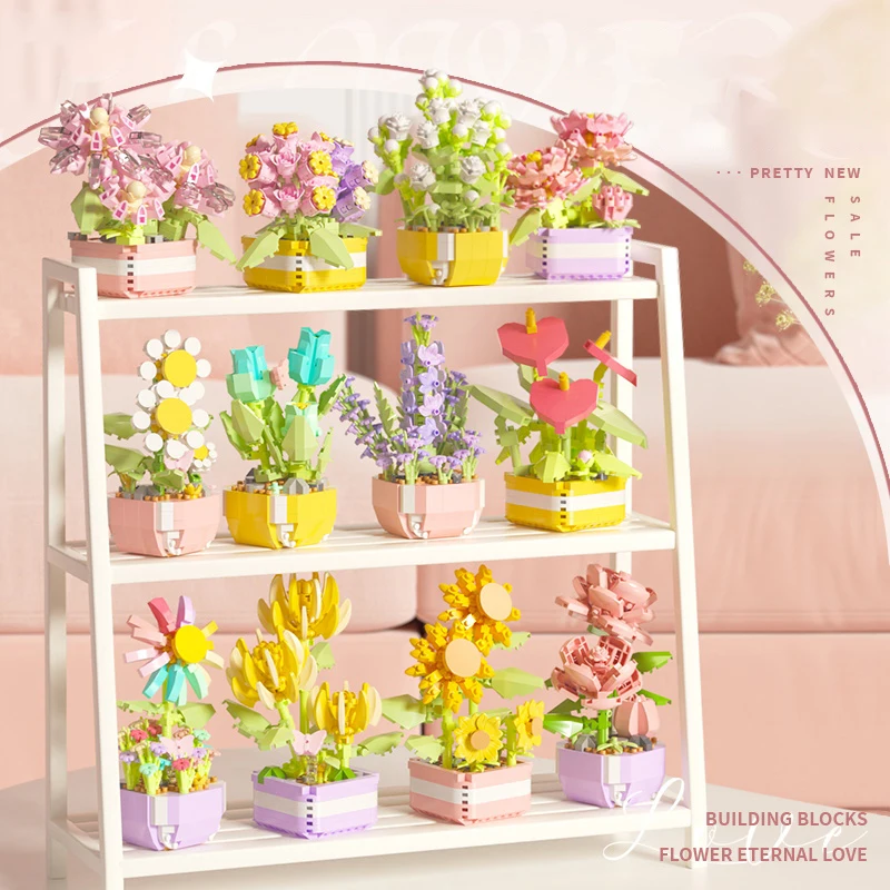 Flower Succulents Building Blo - Bonsai Garden Plants recension och pris