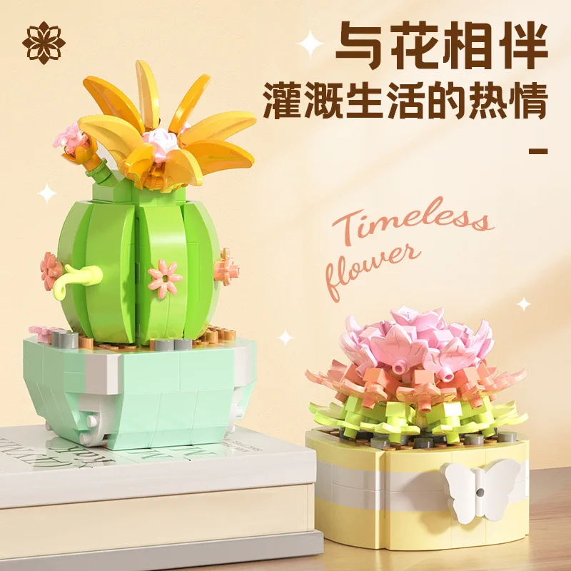 Flower Succulents Building Blo - Bonsai Garden Plants recension och pris