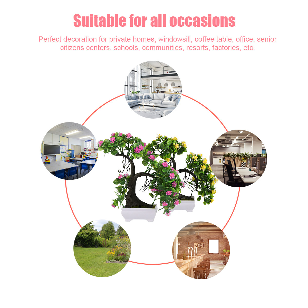 2Pcs Simulation Plastic Bonsai - Bonsai Garden Resort recension och pris