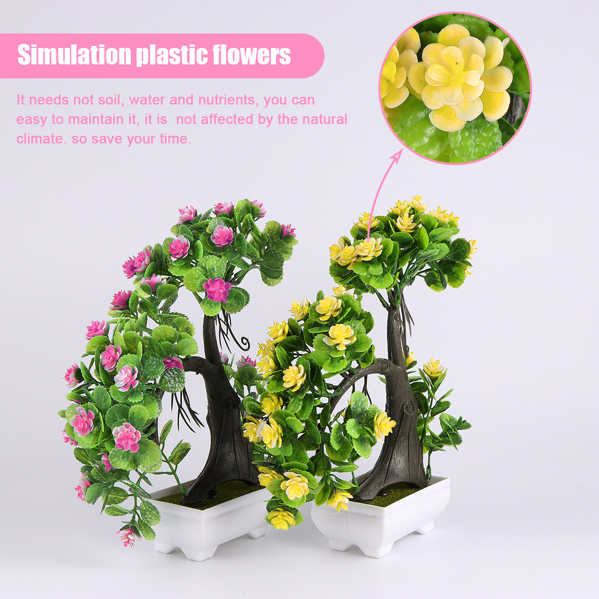 2Pcs Simulation Plastic Bonsai - Bonsai Garden Resort recension och pris