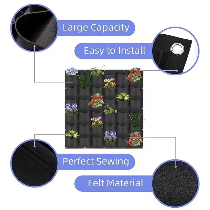 Wall Hanging Planting Bag Mult - Bonsai Vertical Garden recension och pris